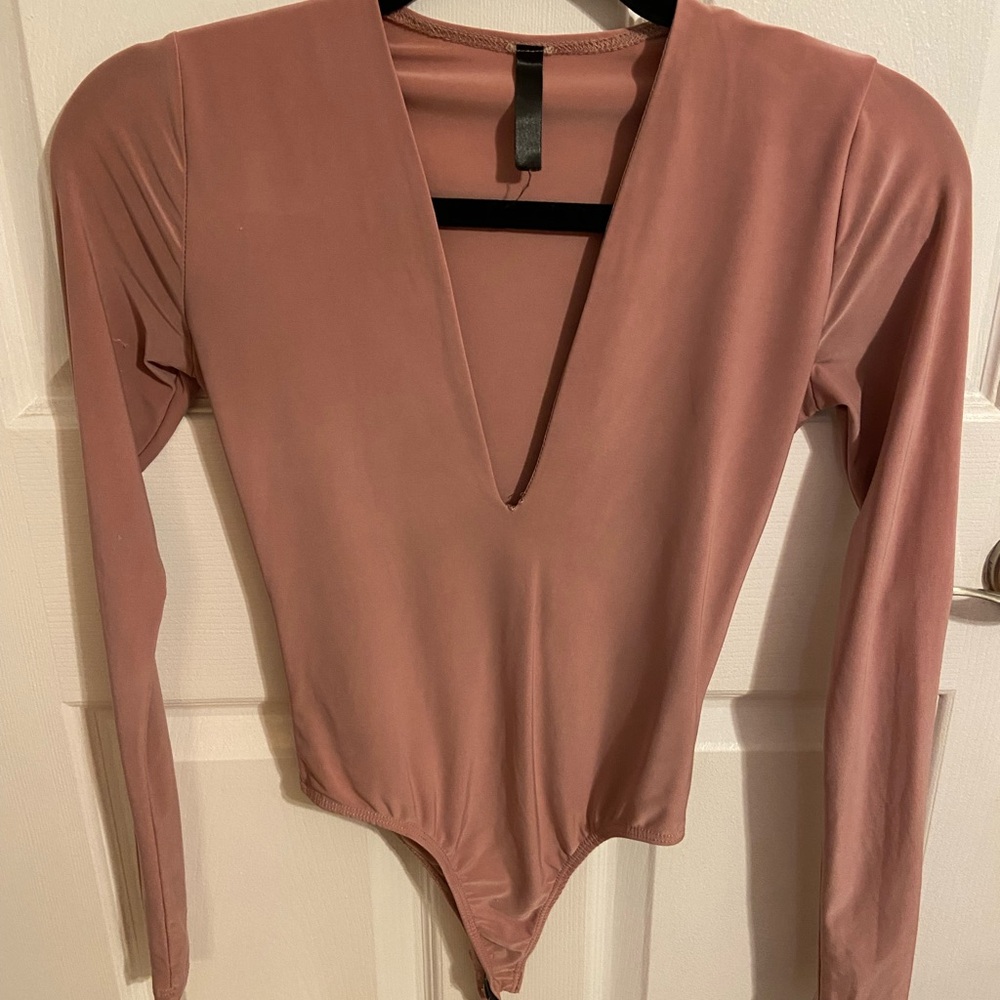 Elegant Mauve Long Sleeve Bodysuit